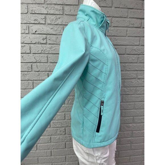 Free Country Aqua Front Zip Jacket with Faux Fur Liner Size M - Picture 7 of 11